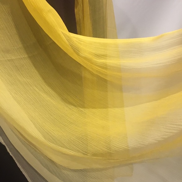 Sunshine Yellow silk scarf wrap shawl hijab turban - Picture 5 of 6